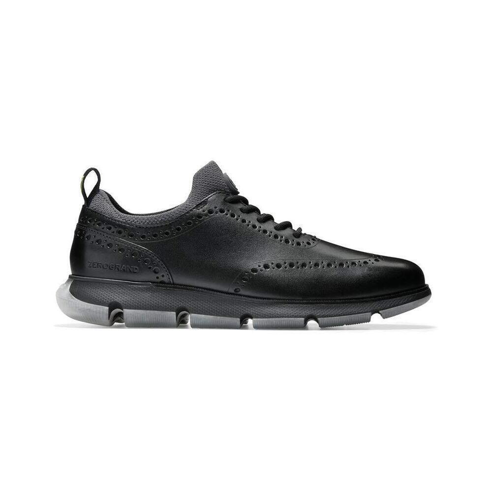 COLE HAAN 4.ZEROGRAND WING TIP OXFORD BLACK/BLACK 10 W - WIDE